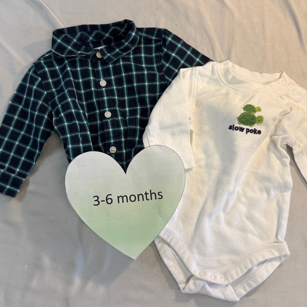 Gymboree - pair of baby onesies. Size  3 to 6 months